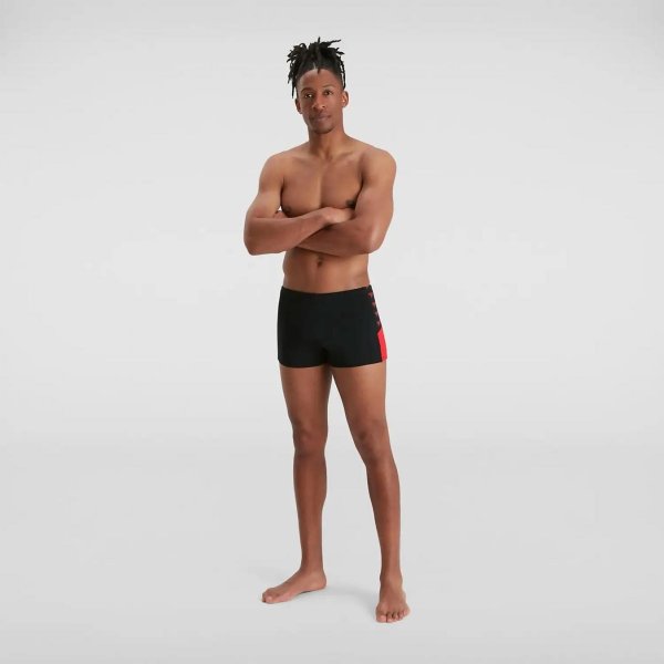 Плавки Speedo BOOM LOGO SPLICE ASHT AM BLACK/RED