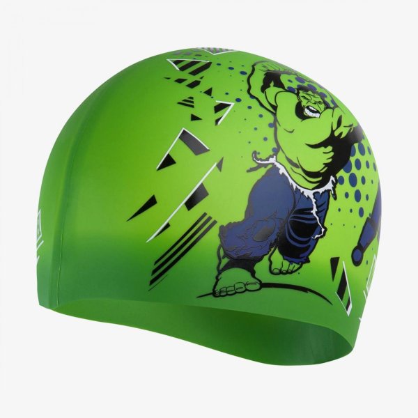 Шапочка Speedo HULK SLOGAN PRT CAP JU GREEN/PURPLE