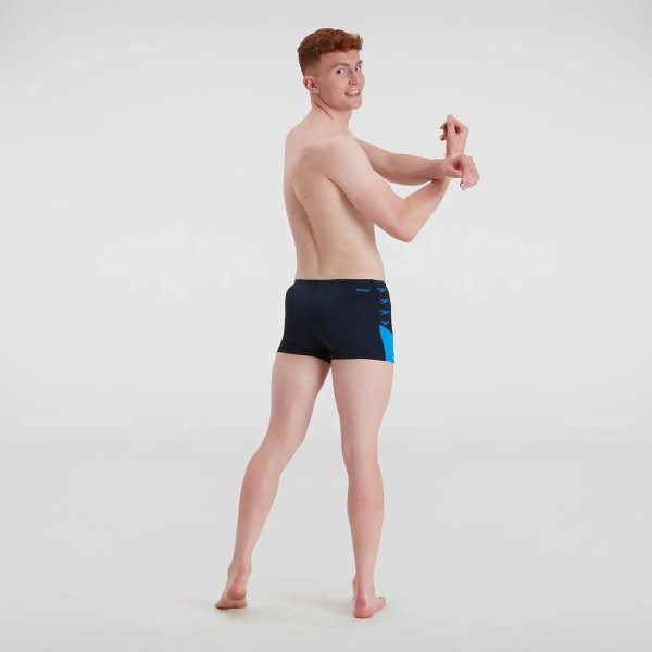 Чоловічі плавки Speedo BOOM LOGO SPLICE ASHT AM NAVY/BLUE