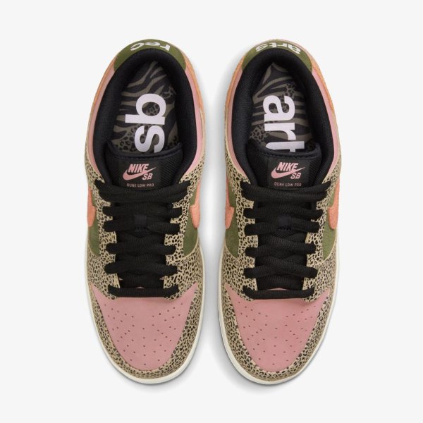 Чоловічі кросівки NIKE SB ARTS-REC X SB DUNK LOW PRO QS ROUGH GREEN / RUST PINK