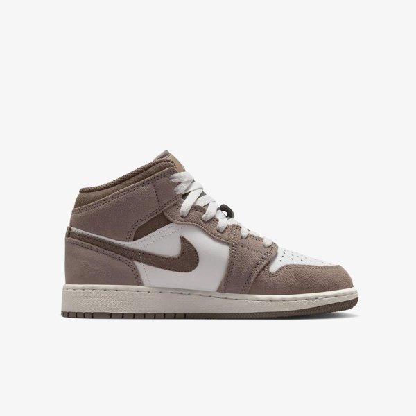 Детские кроссовки AIR JORDAN 1 MID ENIGMA STONE / SUMMIT WHITE (GS)