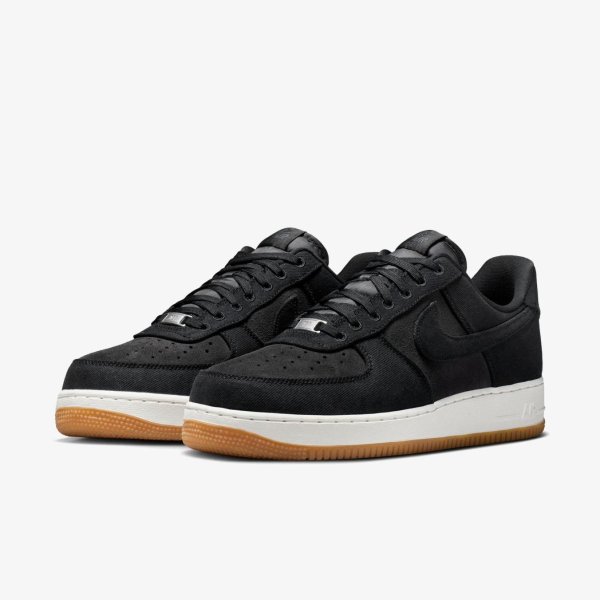 Чоловічі кросівки NIKE AIR FORCE 1 '07 LV8 DENIM BLACK CANVAS