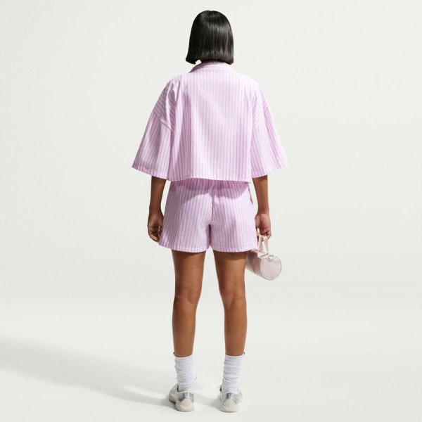 Женская рубашка NIKE W NSW OFFLN WVN PPLN STRP SS
