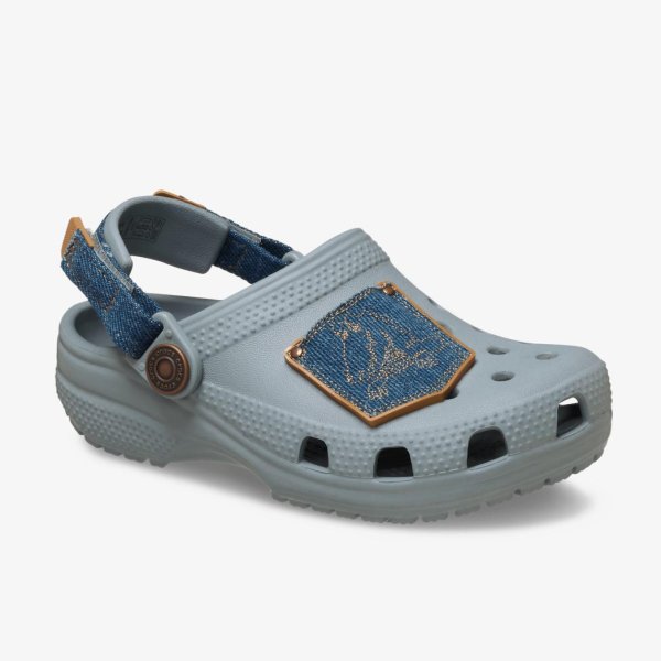 Дитячі тапочки CROCS CLASSIC DENIM ADJUSTABLE BACKSTRAP CLOG LITTLE KIDS