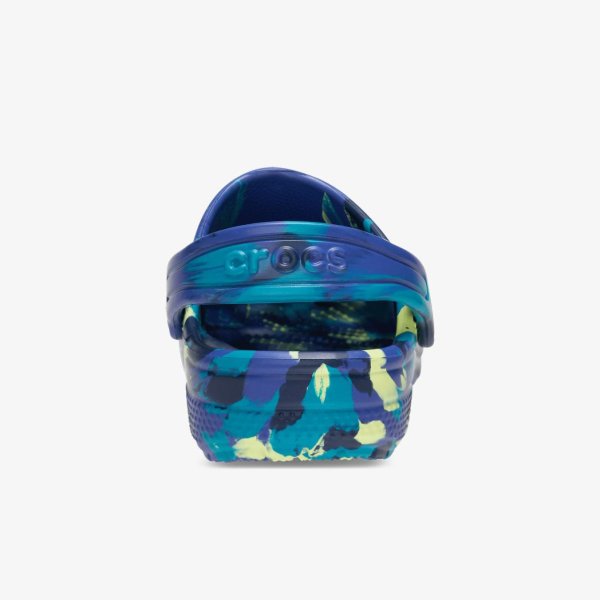 Детские тапочки CROCS CLASSIC MARBLED CLOG LITTLE KIDS