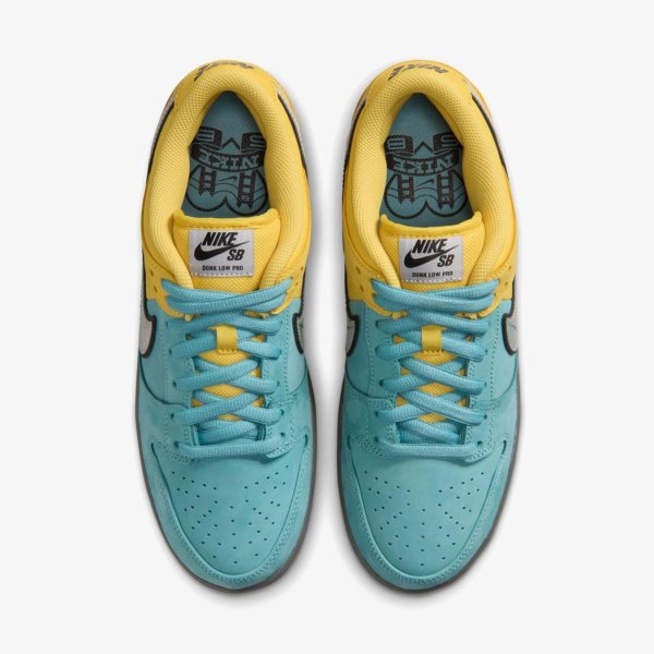 Коссовки NIKE SB DUNK LOW PRO "LIGHTNING AND DENIM TURQUOISE" (MUNI FAST PASS)