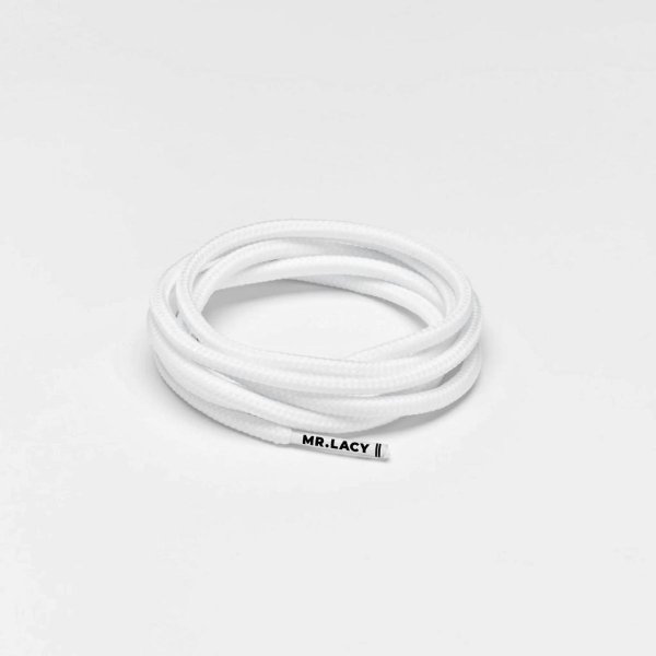Шнурки MR. LACY ROUNDIES WHITE