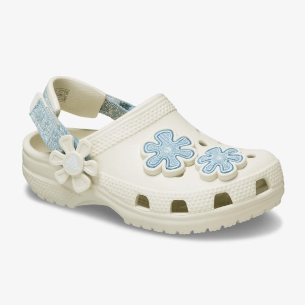 Дитячі клоги CROCS CLSC DNM FLWR ADJ BACKSTRAPCGT SMWT