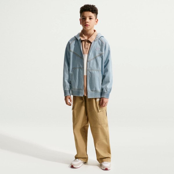 Дитяча толстовка NIKE K NSW WR DENIM FZ JACKET