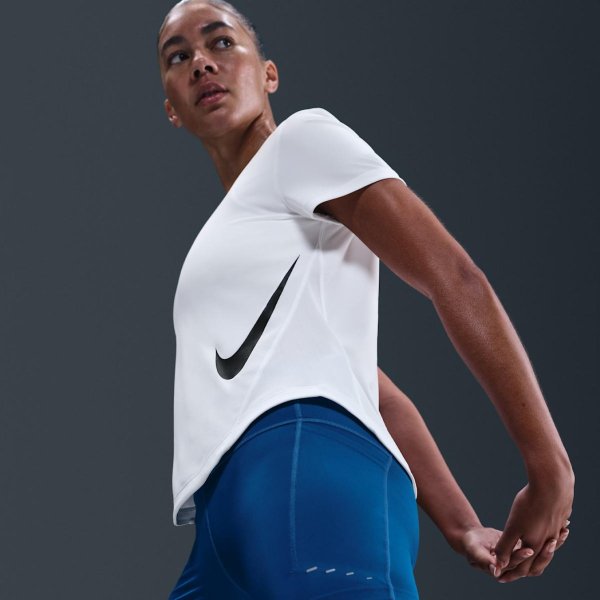 Женская футболка NIKE W NK TEMPO SWSH HBR DF SS TOP