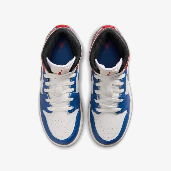 Детские кроссовки AIR JORDAN 1 MID TRUE BLUE / RED (GS)