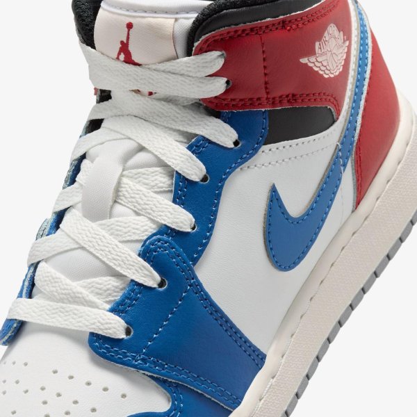 Детские кроссовки AIR JORDAN 1 MID TRUE BLUE / RED (GS)