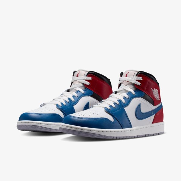 Мужские кроссовки AIR JORDAN 1 MID TRUE BLUE / RED