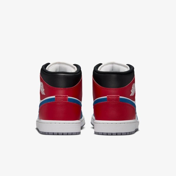 Мужские кроссовки AIR JORDAN 1 MID TRUE BLUE / RED