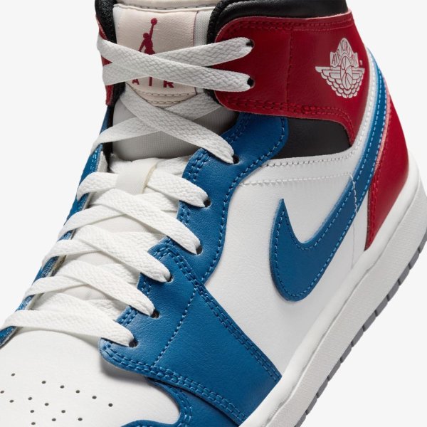 Мужские кроссовки AIR JORDAN 1 MID TRUE BLUE / RED