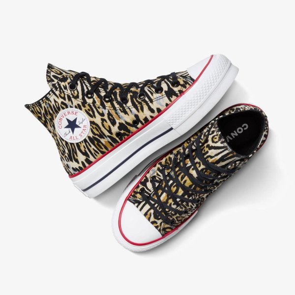 Женские кеды CONVERSE CHUCK TAYLOR ALL STAR LIFT PLATFORM HI LEOPARD
