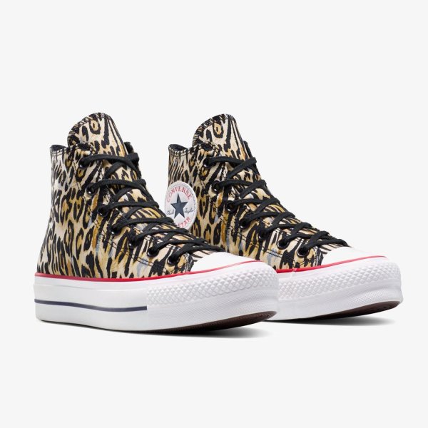 Женские кеды CONVERSE CHUCK TAYLOR ALL STAR LIFT PLATFORM HI LEOPARD