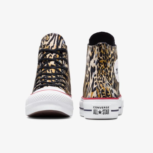Женские кеды CONVERSE CHUCK TAYLOR ALL STAR LIFT PLATFORM HI LEOPARD