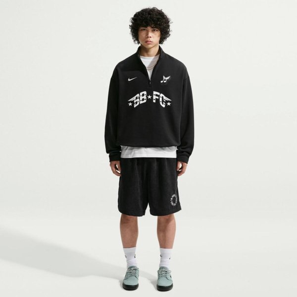 Чоловіча толстовка NIKE SB SKATE 1/2-ZIP FLEECE CREW-NECK SWEATSHIRT «Black»