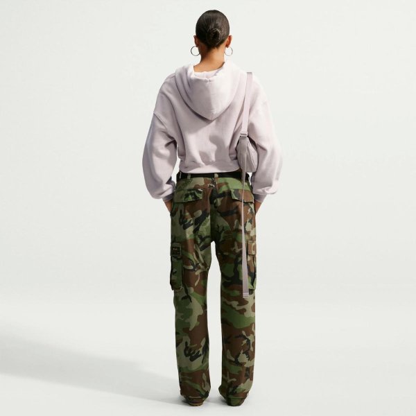 Жіноча толстовка NIKE W NK STUDIO FLEECE MEDIUM WEIGHT OVERSIZED CROPPED FULL-ZIP HOODIE «Cream»