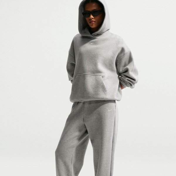 Женские брюки NIKE W NK STDO FLC MW HR OS CFF PNT