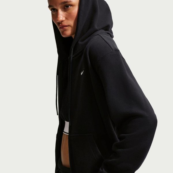 Жіноча толстовка NIKE STUDIO FLEECE LIGHTWEIGHT STANDARD FULL-ZIP HOODIE