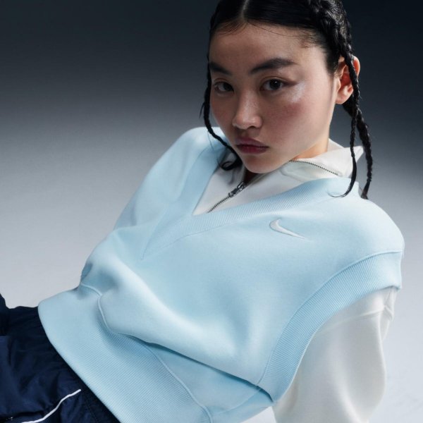 Женская жилетка NIKE W NSW PHNX FLC SLVLS VNECK CRP