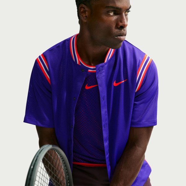 Мужская футболка NIKE COURT SLAM DRI-FIT BUTTON-UP TOP NY