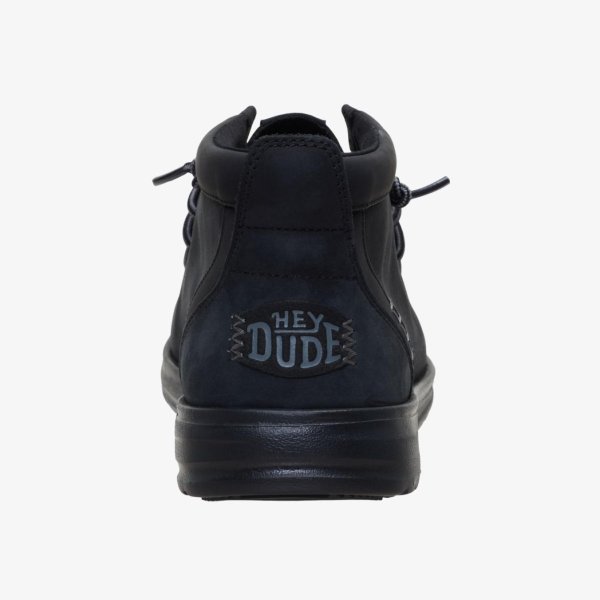 Чоловічі мокасини HEYDUDE WALLY MID GRIPR LEATHER BLK/BLK
