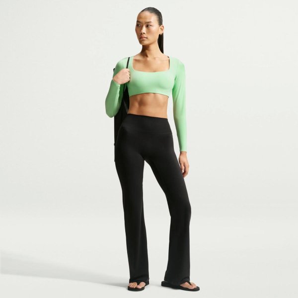 Жіночий спортивний бра-топ NIKE ZENVY LIGHT-SUPPORT PADDED LONG-SLEEVE SPORTS BRA