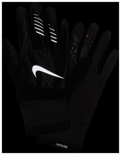 Перчатки для бега Nike WOMENS THERMA-FIT ELITE RUN GLOVES S BLACK/BLACK/SILVER