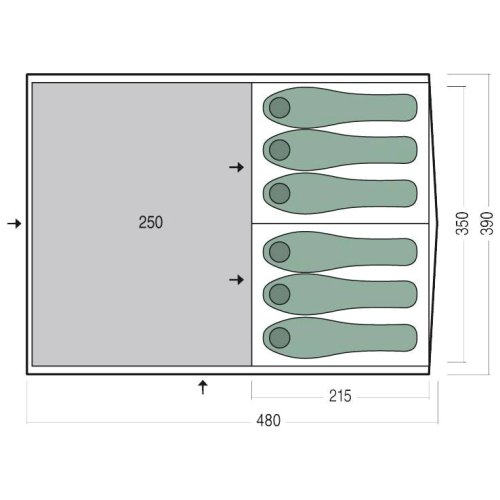 Палатка Pinguin Interval 6 Airtube (Green)