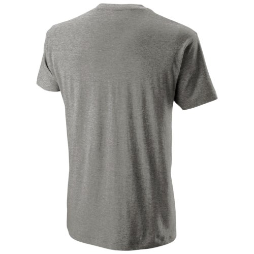 Футболка Wilson m SCRIPT COTTON TEE HEATHER GR/BK SS19