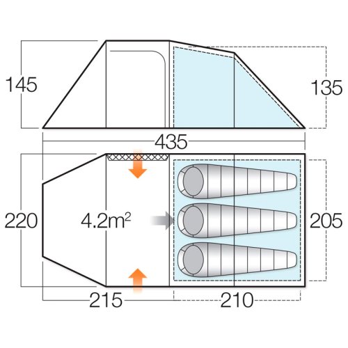 Палатка Vango Beta 350 XL Moroccan Blue