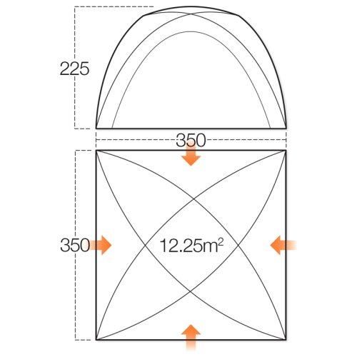Палатка Vango Hogan Hub Cloud Grey