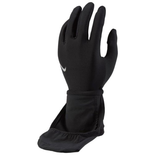 Перчатки для бега NIKE WOMENS TRANSFORM RUNNING GLOVES BLACK/BLACK/SILVER S