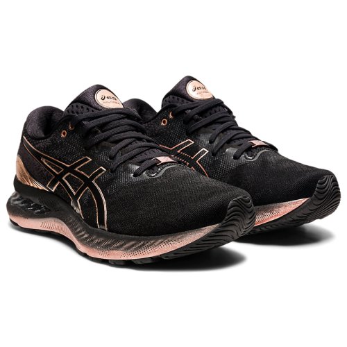 Кроссовки для бега Asics GEL-NIMBUS 23 PLATINUM BLK/GLD W