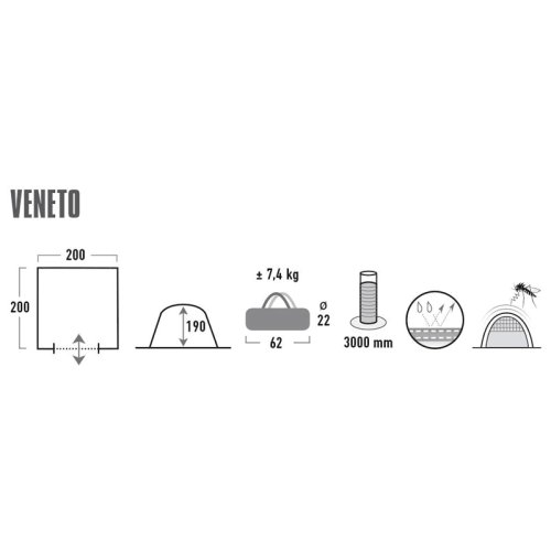 Павильон High Peak Veneto Light grey/Dark grey/Blue (14026)