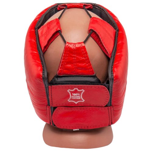Шлем Боксерский BOXER L кожа 0,8-1 мм красный