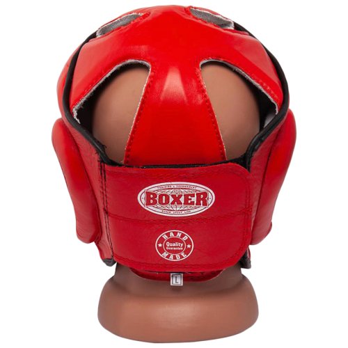 Шлем каратэ BOXER L кожвинил 0,6 мм красный