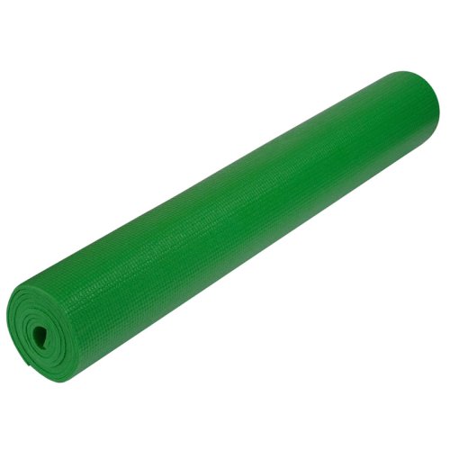 Коврик для йоги и фитнеса 1730х610х4 мм PVC цвет зеленый