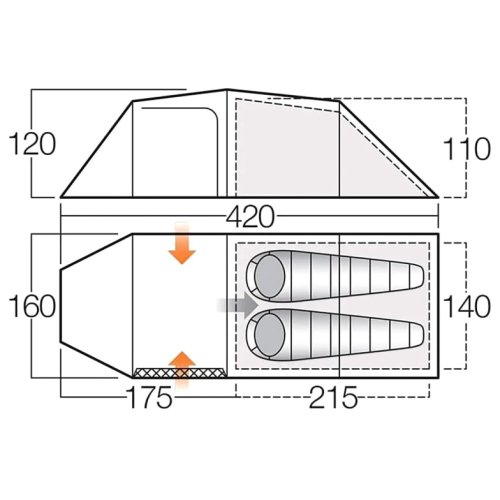 Намет Vango Omega 250 Pamir Green (TENOMEGA P32163)