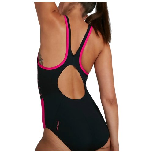 Купальник Speedo BOOM LOGO SPL MUSCLEBACK AF BLACK/PINK