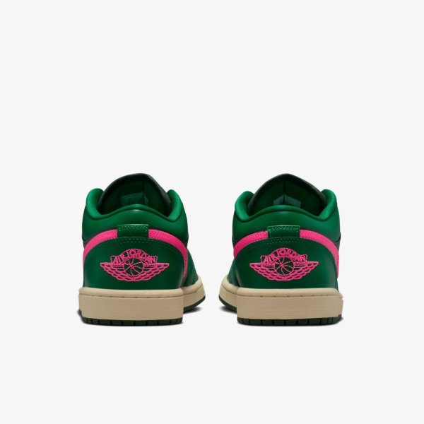 Жіночі кросівки WMNS AIR JORDAN 1 LOW MALACHITE / PINK BLAST